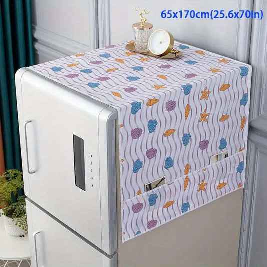 Printed Fridge Dust Cover Waterproof Refrigerator Dustproof