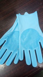 Silicone Washing Full Finger Gloves – For Home (random Colors)